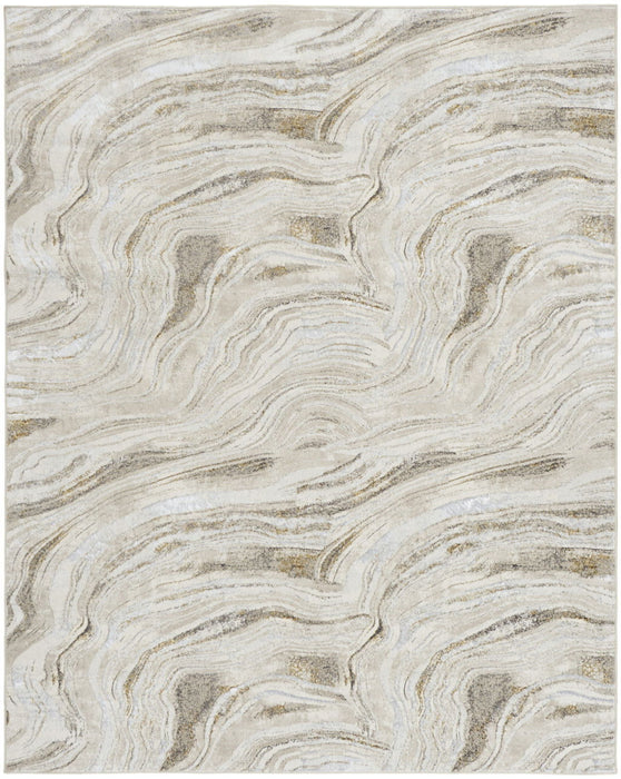 9' X 12' Abstract Area Rug (551434) - Gray