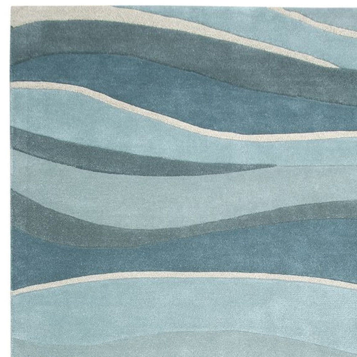8' x 10' 6 Wool Area Rug - Ocean