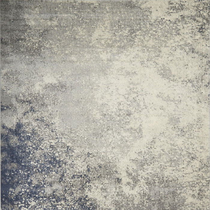 9' x 12' Abstract Power Loom Area Rug - Black