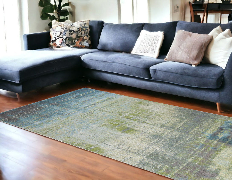 7' x 10' Area Rug - Blue And Green