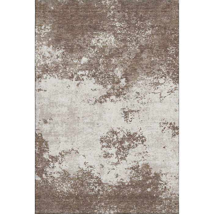 10' X 14' Abstract Washable Area Rug With UV Protection (680621) - Brown / Beige