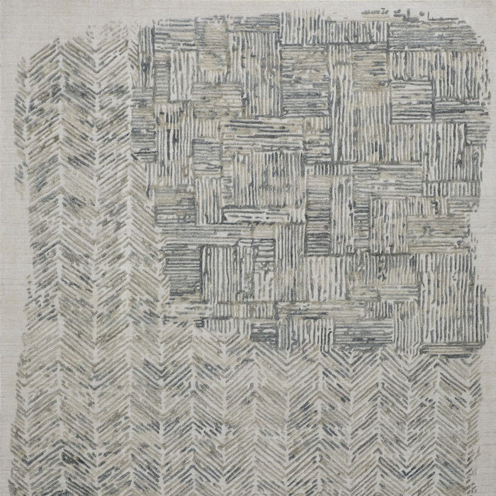 10' x 14' Abstract Hand Woven Area Rug - Green Blue And Ivory