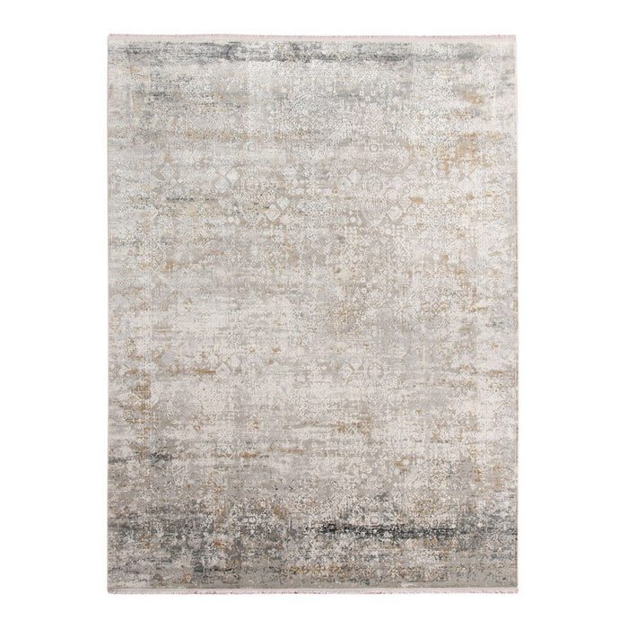 8' X 10' Medallion Area Rug With Fringe - Gray
