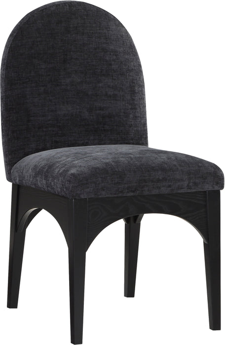 Waldorf - Chenille Dining Side Chair With Black Legs
