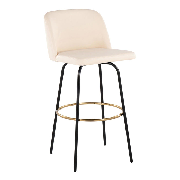Toriano - 30" Fixed-Height Barstool (Set of 2) - White