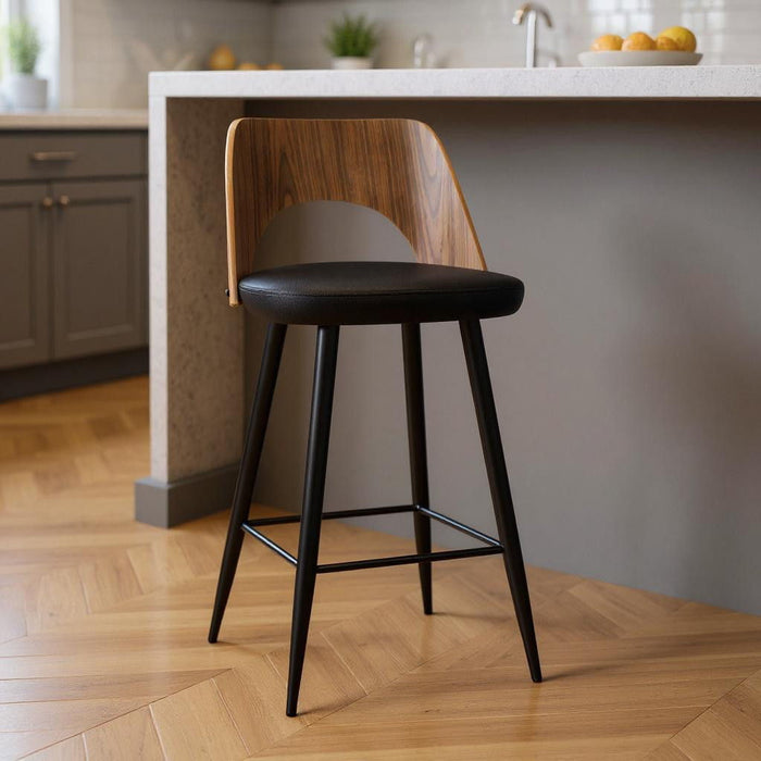 25" Backless Counter Height Bar Chair - Black