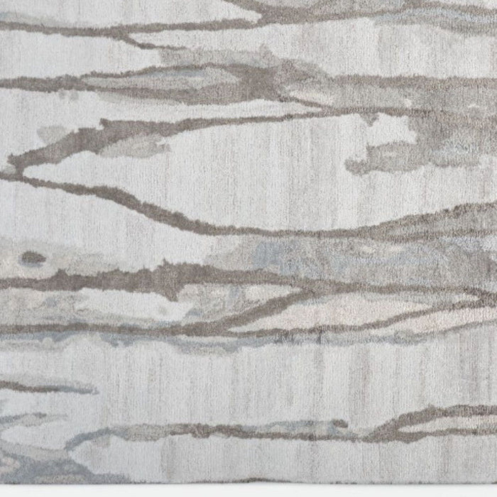 5' x 8' Abstract Tufted Handmade Area Rug - Taupe Ivory And Gray