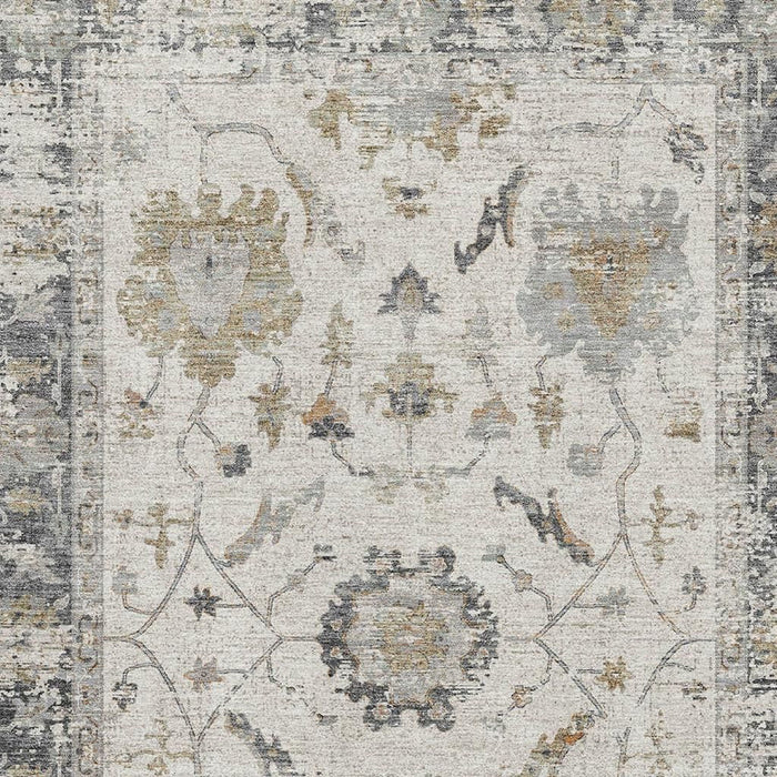 10' X 14' Oriental Washable Area Rug With UV Protection (709878) - Ivory / Taupe / Gray
