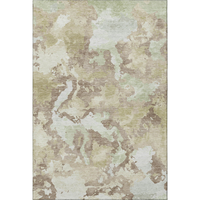 10' X 14' Abstract Washable Area Rug With UV Protection (693372) - Taupe / Ivory / Beige