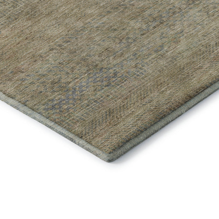 10' X 14' Striped Washable Area Rug With UV Protection (695492) - Beige / Gray / Khaki