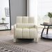 Giga modern upholstered accent arm chair with comfortable fabric and a pillow, ideal for living room decor.