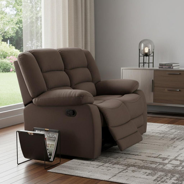 Contemporary Fabric Sofa - Brown