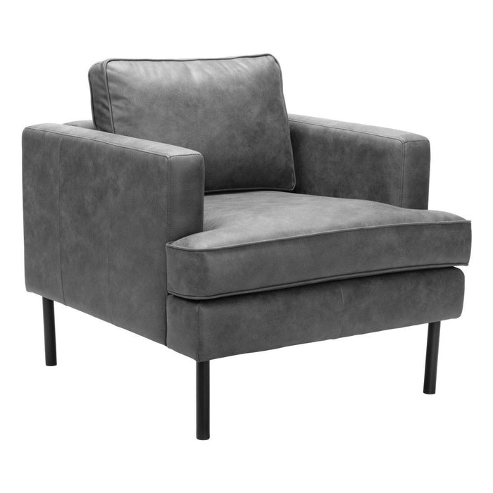 33" Modern Upholstered Arm Chair - Gray