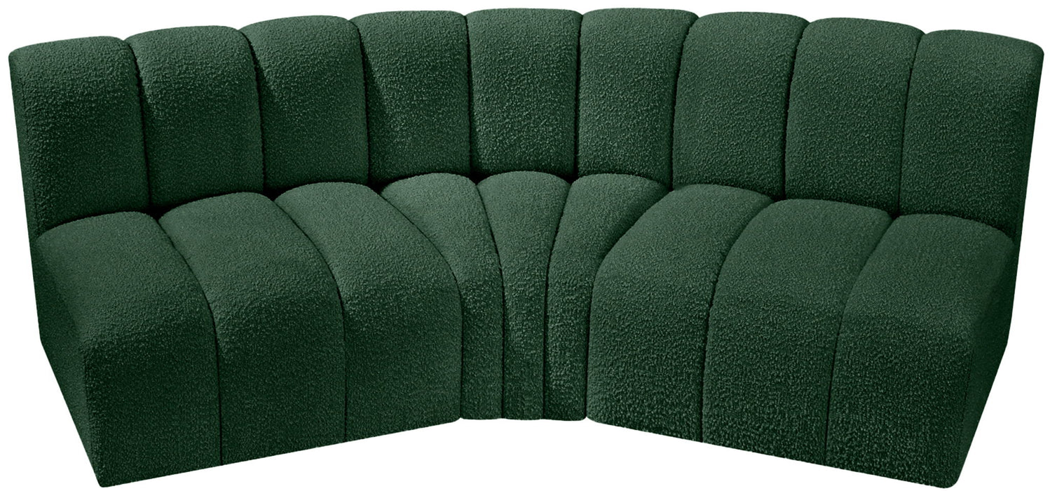 Arc - Boucle Fabric 3 Piece Modular Corner Sofa