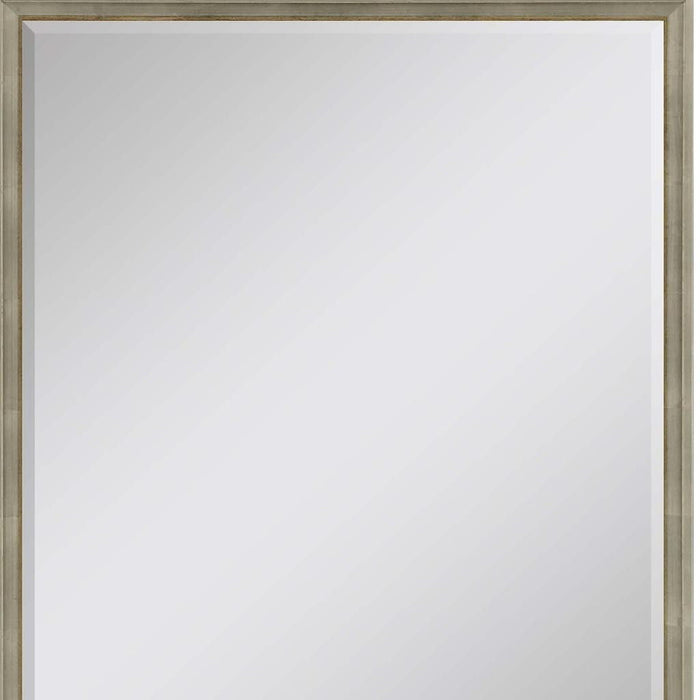 30'' Wood Accent Mirror - Silver