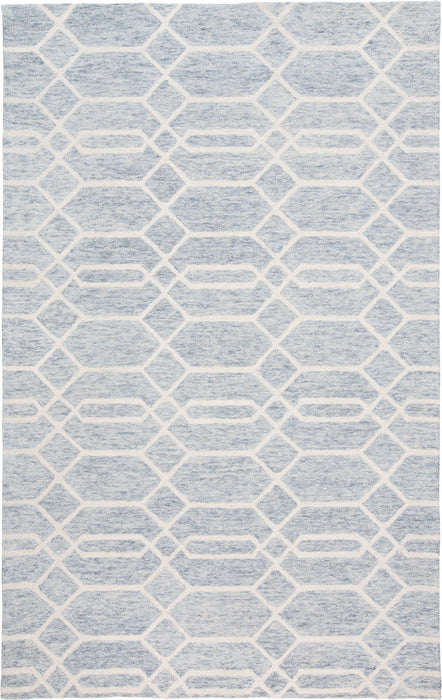 12' X 15' Wool Geometric Hand Tufted Area Rug (566141) - Blue / Ivory