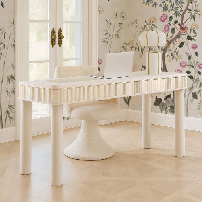 Sarah - Executive Work Desk - Cream