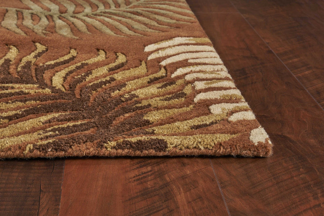 8' x 10' 6 Wool Area Rug - Rust