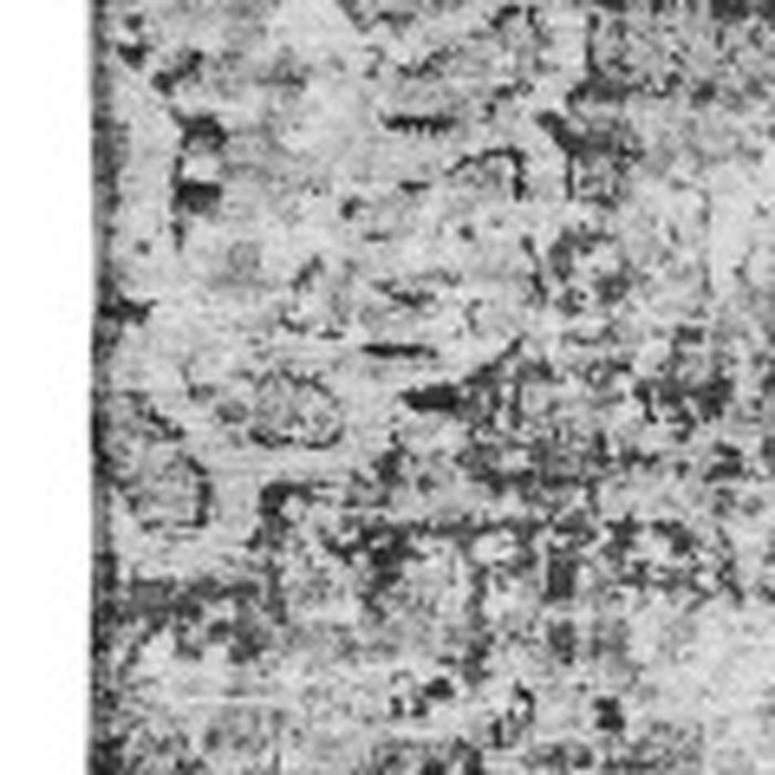 10' X 14' Floral Washable Area Rug With UV Protection (653206) - Gray / Ivory