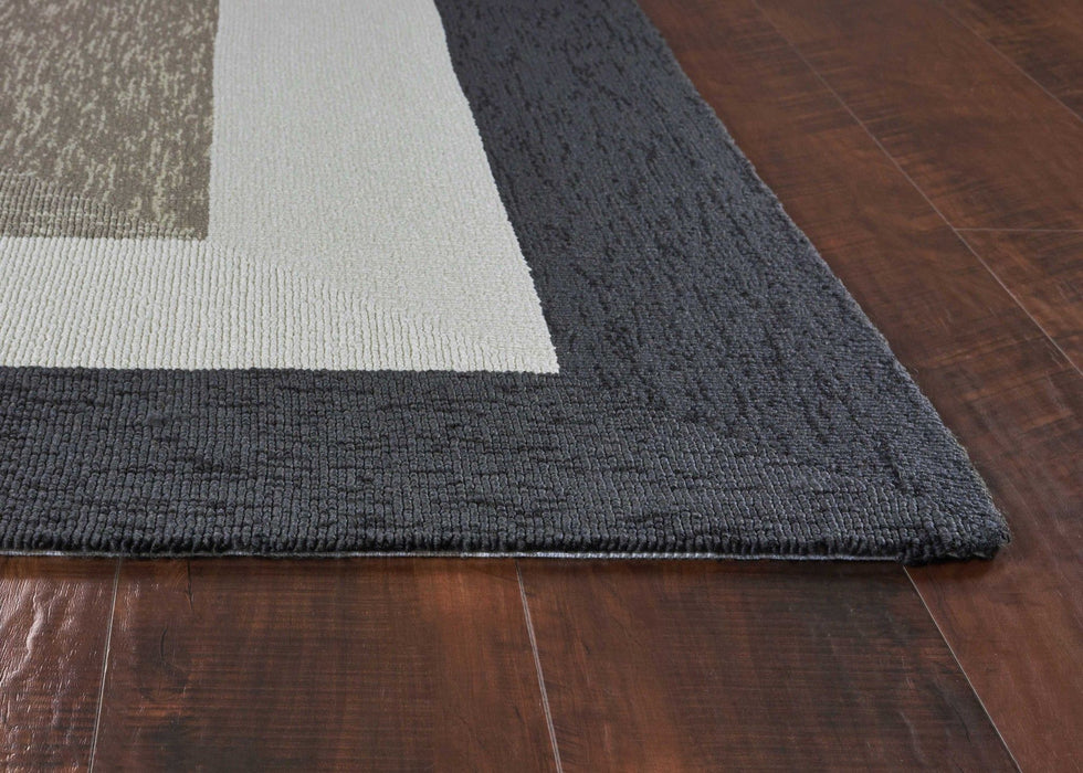 8' x 11' UV Treated Polypropylene Area Rug - Charcoal