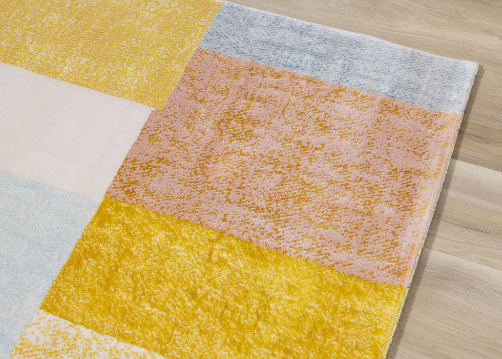 8' X 11' Geometric Area Rug (660055) - Yellow / Orange / Blue