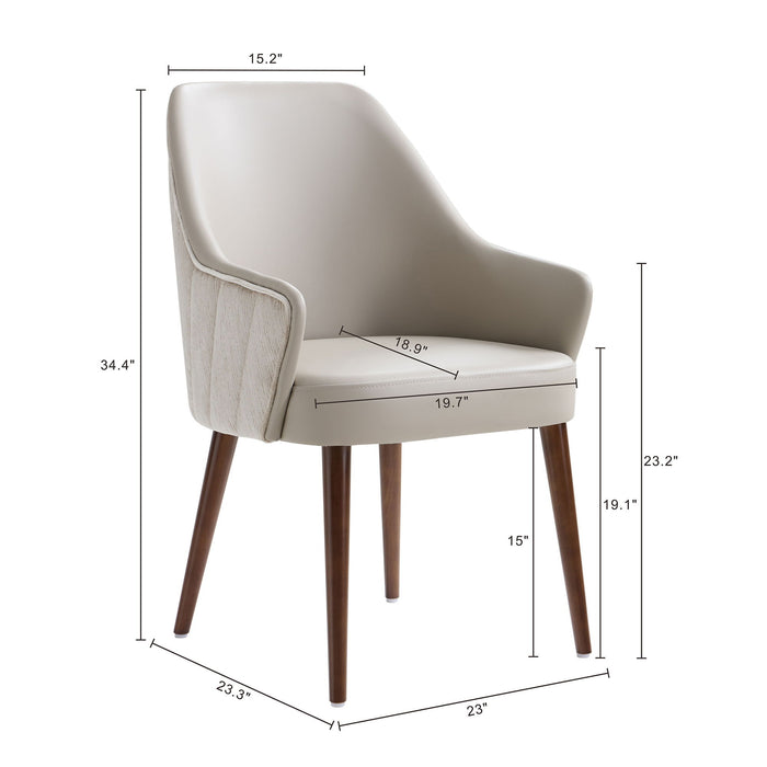 Manhattan Solace - Wood Upholstered Dining Armchair