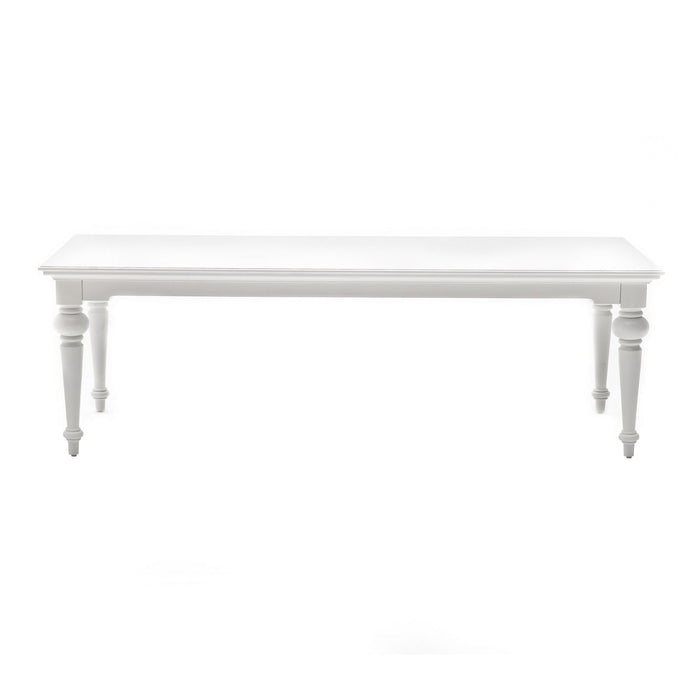 94" Solid Wood Dining Table - White