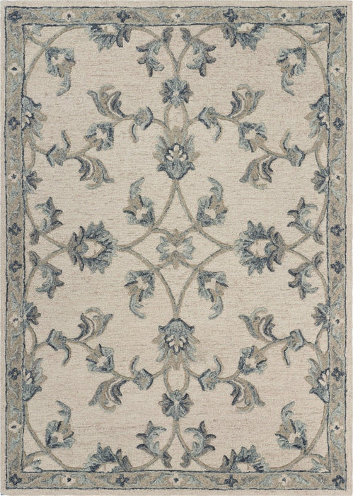 7' x 9' Wool Hand Tufted Area Rug - Light Blue