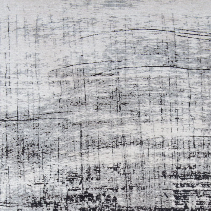 9' x 13' Abstract Non Skid Area Rug - Black And White
