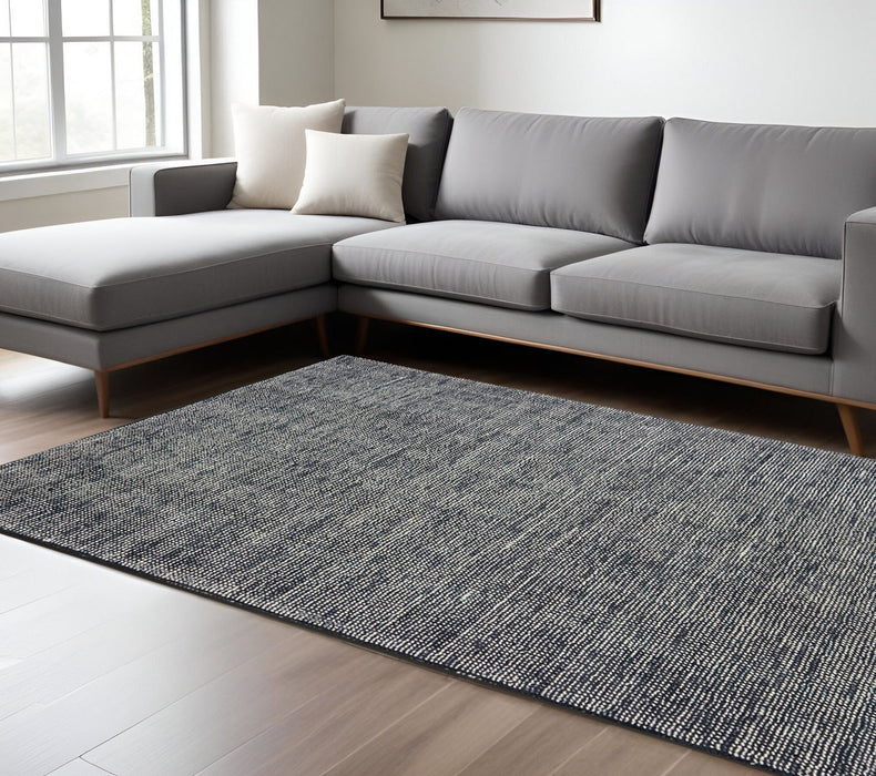 8' X 10' Hand Tufted Area Rug, Wool Blend - Charcoal
