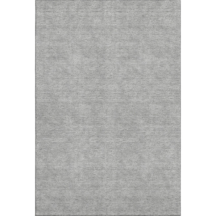 10' X 14' Geometric Washable Area Rug With UV Protection (682865) - Gray / Ivory