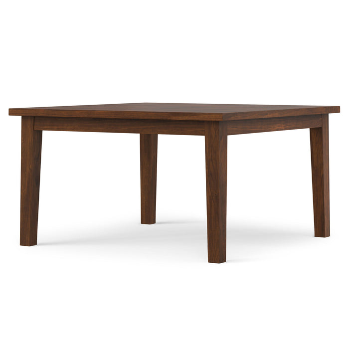 Wood Frame Base Square Dining Table - Walnut