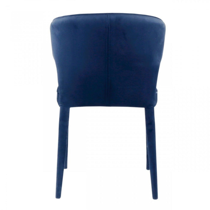 Upholstered Velvet Wing Back Dining Arm Chair - Blue