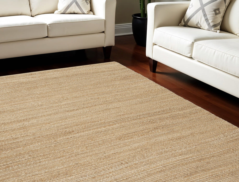 8' X 10' Jute Flatweave Handmade Area Rug - Natural