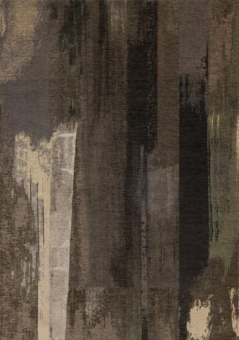 5' X 8' Abstract Area Rug (660086) - Brown / Black