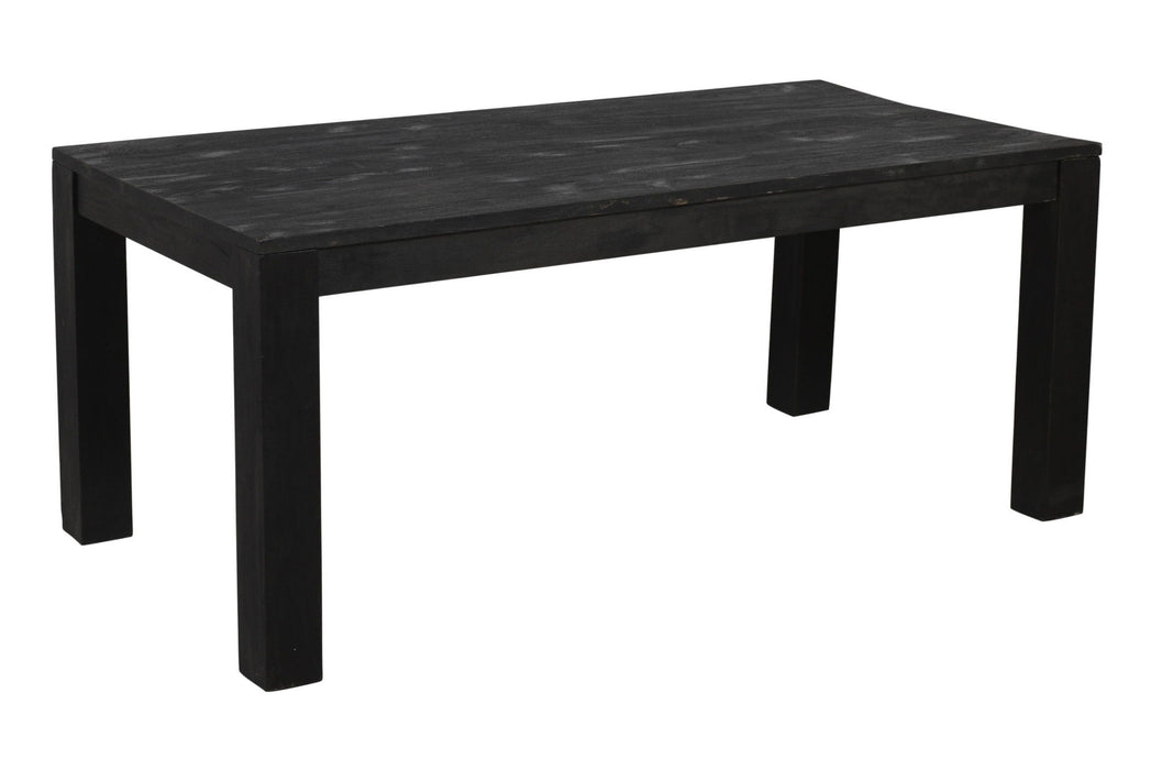 72" Solid Wood Dining Table - Dark Gray
