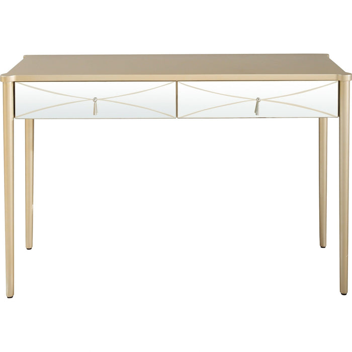 48" Mirrored Glass Console Table - Champagne