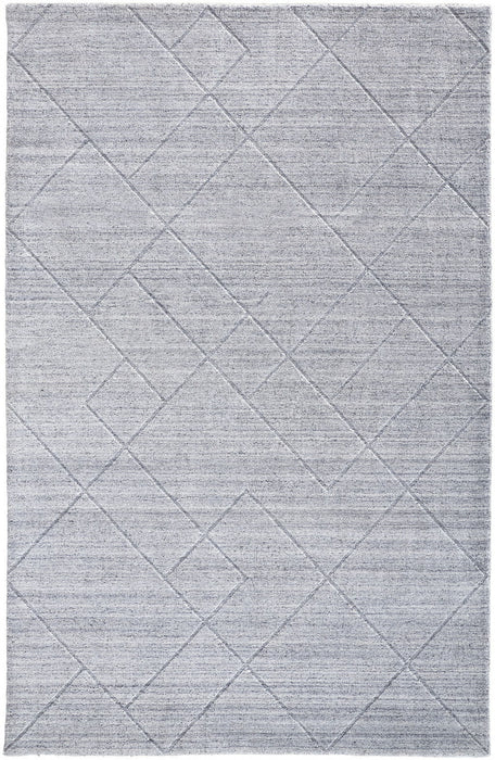 10' x 14' Striped Hand Woven Area Rug - Gray And Silver