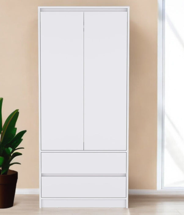 Two Drawer, Combo Dresser - White