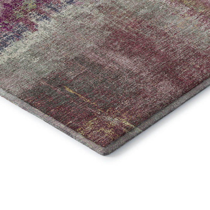10' X 14' Abstract Washable Area Rug With UV Protection (693168) - Blush / Purple / Gray