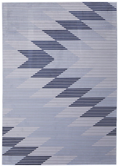 10' X 13' Geometric Power Loom Area Rug - Blue