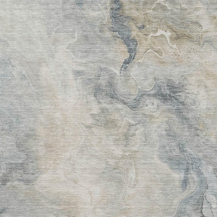 10' X 14' Abstract Washable Area Rug With UV Protection (697013) - Beige / Gray / Ivory