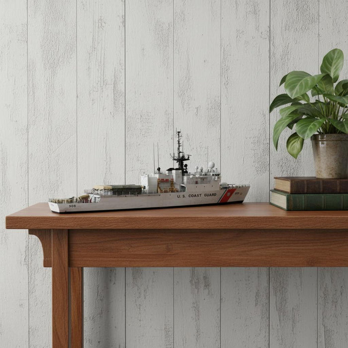 Hand Painted Model Boat (624360) - Gray