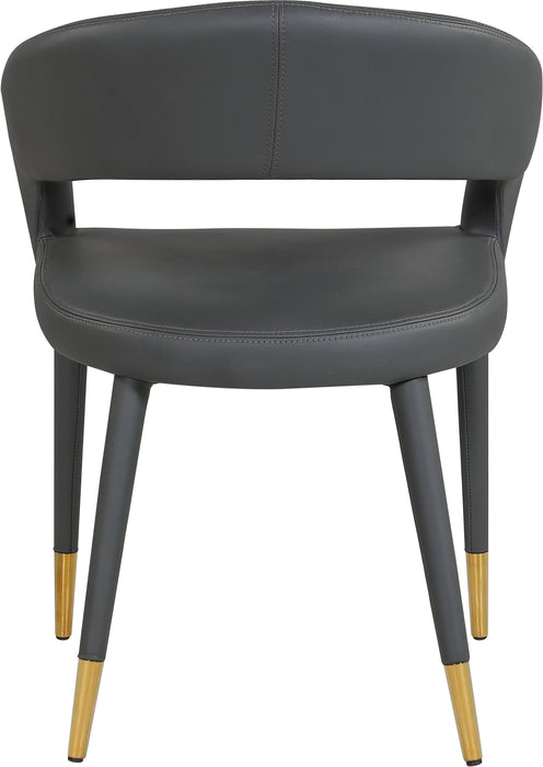 Destiny - Dining Chair - Gray - Faux Leather