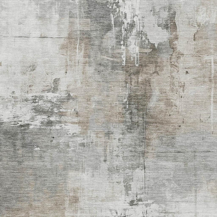 10' X 14' Abstract Washable Area Rug With UV Protection (696674) - Ivory / Gray / Beige