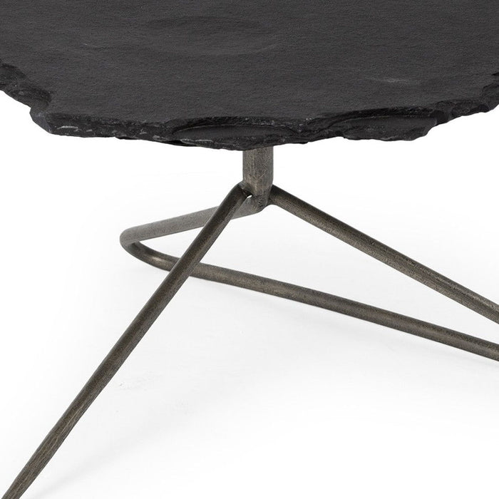 Metal Round Coffee Table - Black