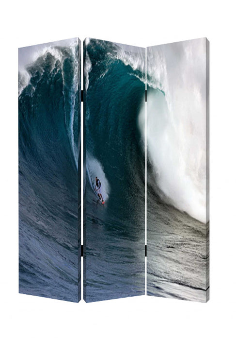 Wood Canvas Wave Screen - Multi Color