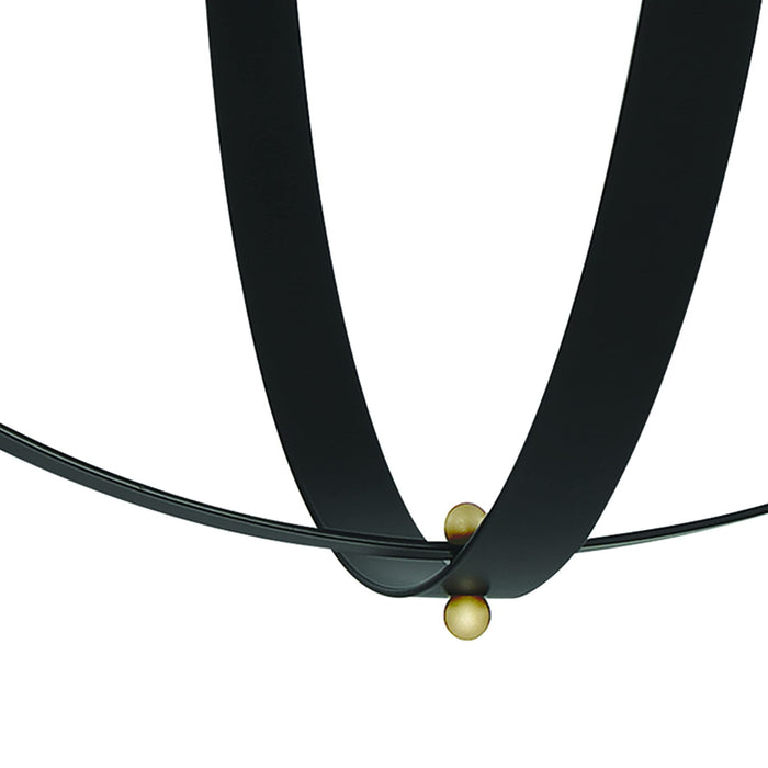 Black and gold 56-inch candle style twelve-light metal chandelier with dimmable feature, designed by HomeRoots.