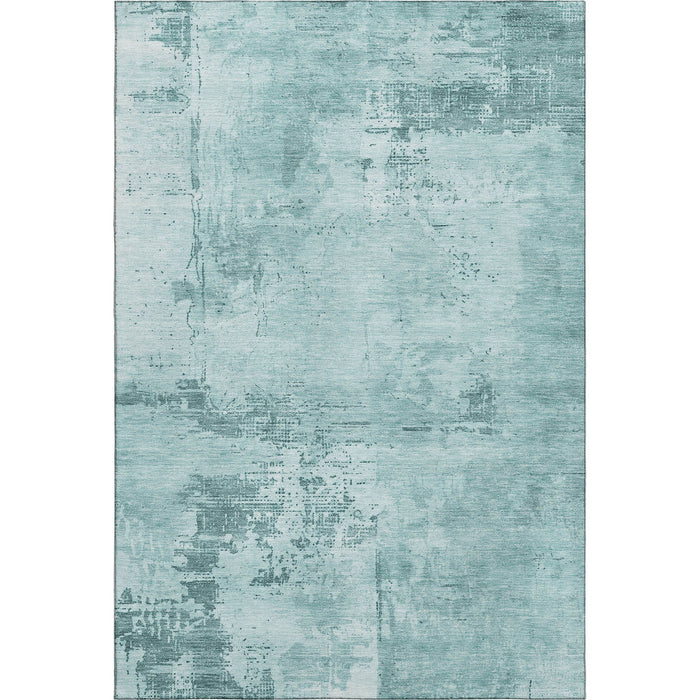 10' X 14' Abstract Washable Area Rug With UV Protection (683231) - Aqua / Sky Blue