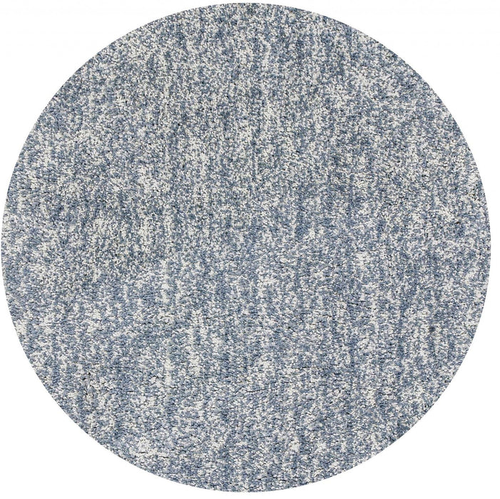 8' Heather Round Indoor Shag Rug - Slate Gray